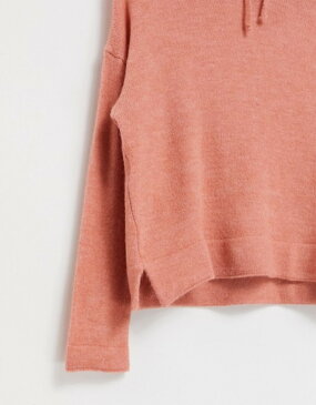 トップショップ レディース パーカー・スウェット アウター Topshop knitted hoodie in coral Pink