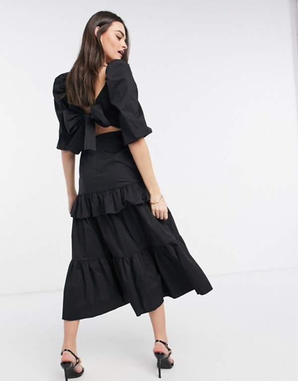 全国宅配無料 ビルゴスラウンジ レディース ワンピース トップス Vl The Label Puff Sleeve Volume Bow Back Tiered Frill Midi Dress In Black Black リアルサープラス Dreams Stoffe Com 全国宅配無料 ビルゴスラウンジ レディース ワンピース トップス Vl The Label Puff Sleeve Volume Bow Back Tiered Frill Midi Dress In Black Black リアルサープラス Dreams Stoffe Com
