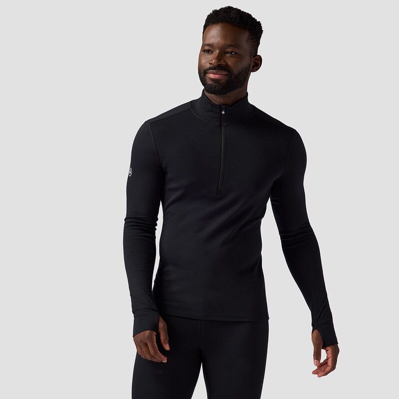バックカントリー メンズ トップス Tシャツ Backcountry Cedars Merino Midweight 1/4-Zip Baselayer Top - Men's Black ブラック
