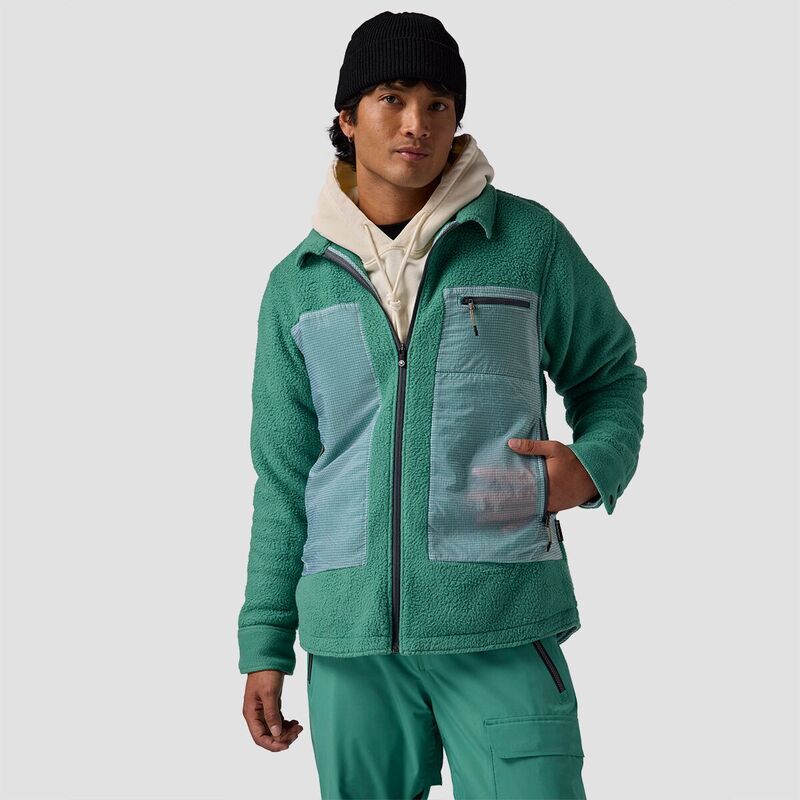 【送料無料】 バックカントリー メンズ ジャケット・ブルゾン アウター Wander Pile-Fleece Shirt Jacket- Men's Gearhead Green