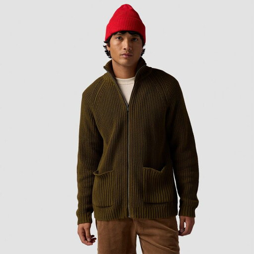 【送料無料】 ストイック メンズ ニット・セーター アウター Full Zip Sweater - Men's Dark Olive 【送料無料】 ストイック メンズ ニット・セーター アウター Full Zip Sweater - Men's Dark Olive