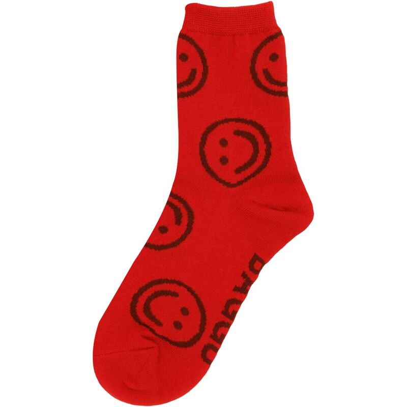 楽天ReVida 楽天市場店【送料無料】 バッグー メンズ 靴下 アンダーウェア Crew Sock Red Happy