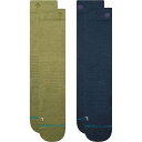 【送料無料】 スタンス メンズ 靴下 アンダーウェア Iconic Mid Poly Snow Sock - 2-Pack Chive