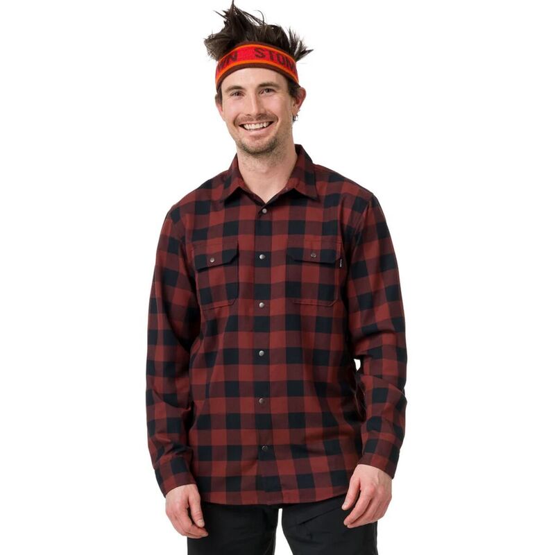 フライロー メンズ トップス シャツ Flylow Handlebar Tech Flannel Shirt - Men's Amaro/Black Plaid ..