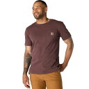 【送料無料】 カーハート メンズ Tシャツ トップス Relaxed Fit LW Garment Dyed Pocket T-Shirt - Men's Dark Sepia