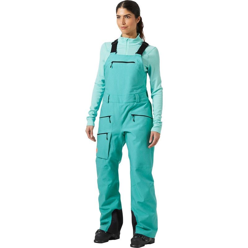 楽天ReVida 楽天市場店【送料無料】 ヘリーハンセン レディース カジュアルパンツ ボトムス Powderqueen Bib 2.0 Pant - Women's Signal Green Denim