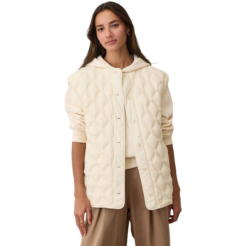 マリーン レイヤー レディース トップス ベスト ナイロン Marine Layer Cool Girl Nylon Vest - Women's Antique White ホワイト
