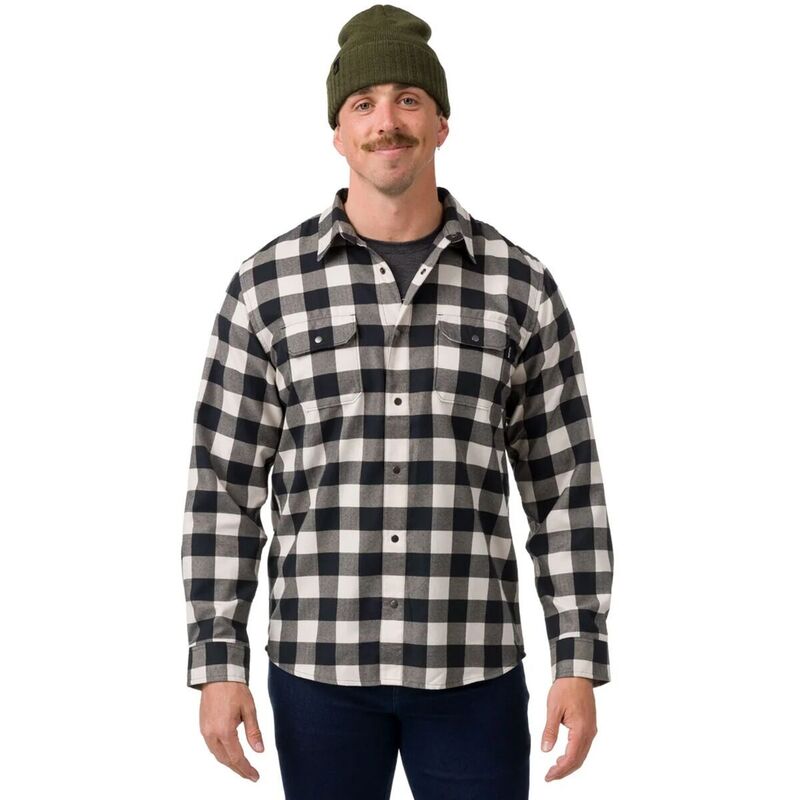 フライロー メンズ トップス シャツ Flylow Handlebar Tech Flannel Shirt - Men's Mist/Black Plaid ..