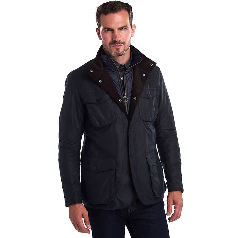 バブアー メンズ アウター ジャケット・ブルゾン Barbour Ogston Wax Jacket - Men's Navy ネイビー