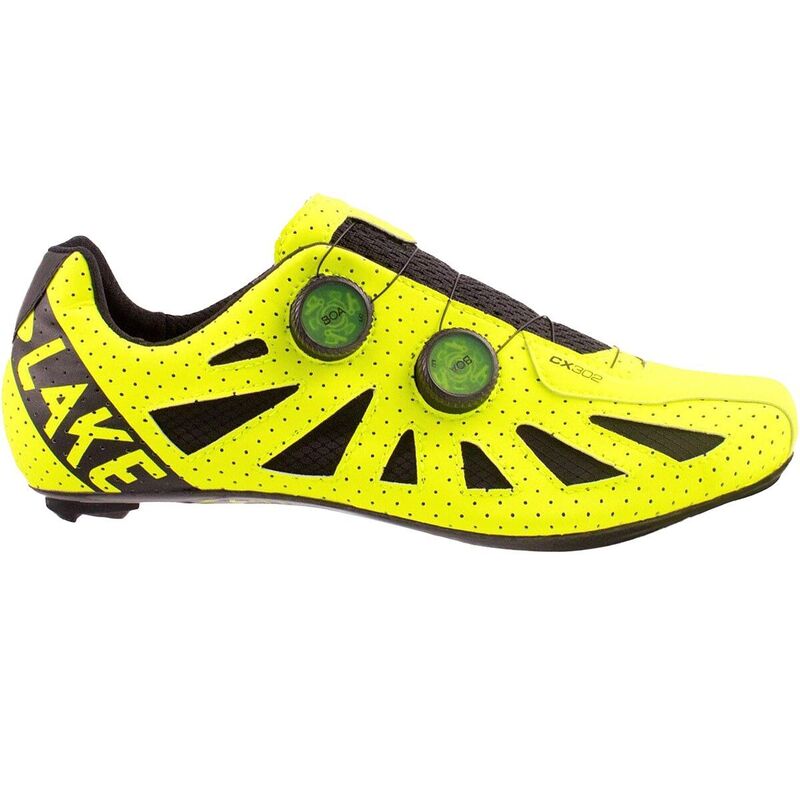レイク メンズ シューズ スニーカー Lake CX302 Extra Wide Cycling Shoe - Men's Hi-Viz Yellow/Black..