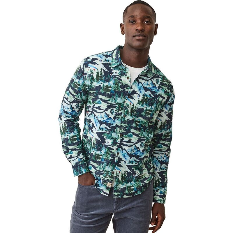 マリーン レイヤー メンズ トップス シャツ Marine Layer Novelty Brushed Stretch Selvage Shirt - Me..