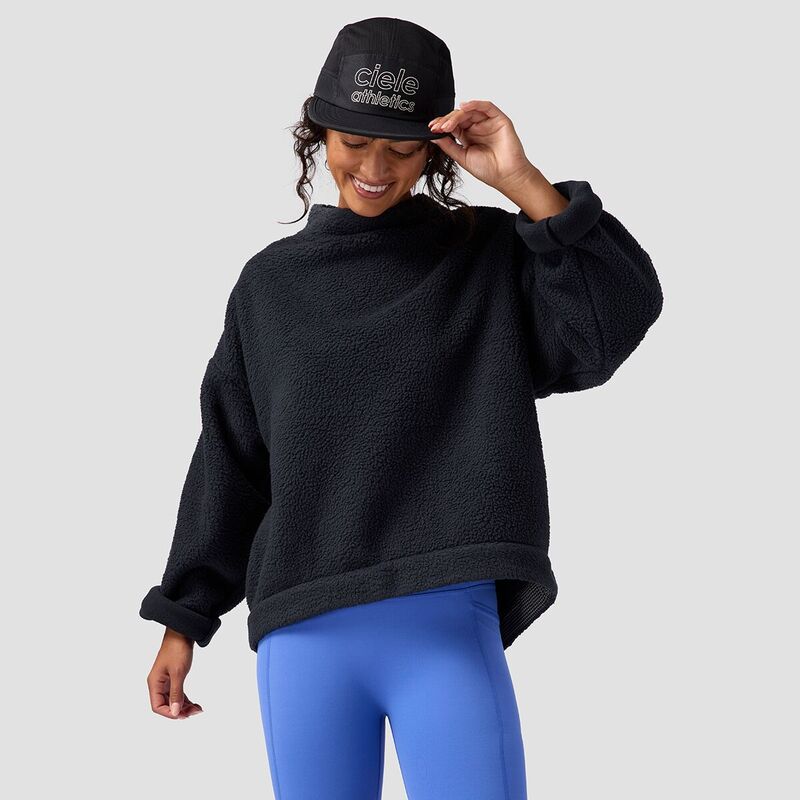 バックカントリー レディース アウター ジャケット・ブルゾン フリース Backcountry Wander Pile-Fleece Mock-Neck Top - Women's Black ブラック