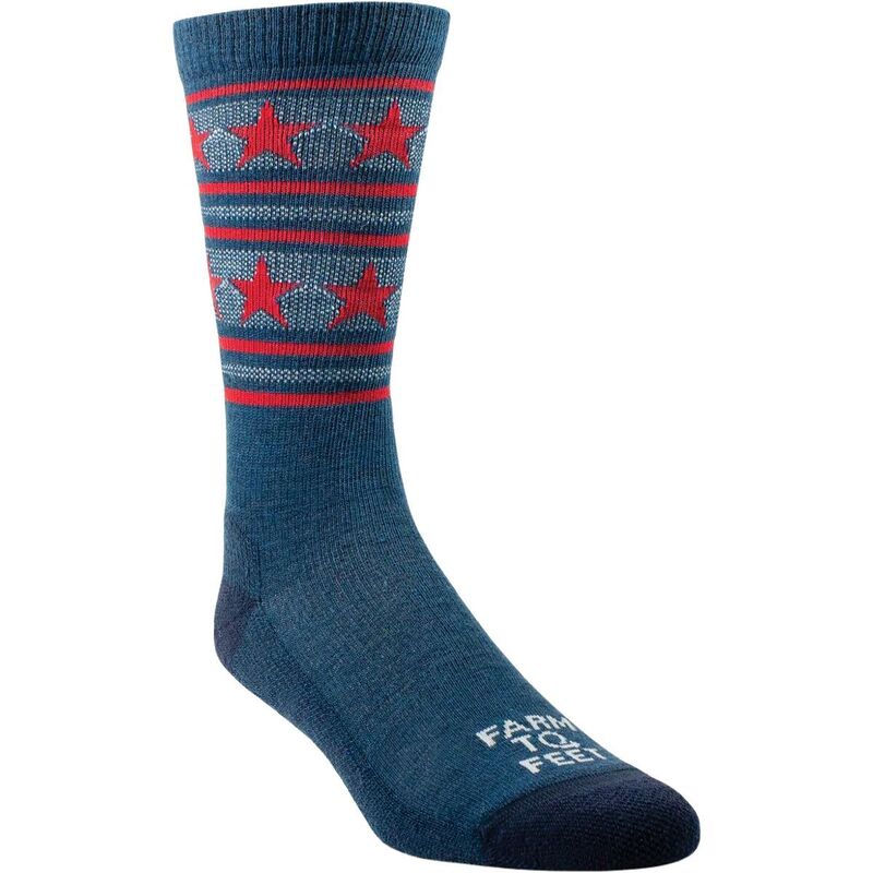 ファーム トゥ フィート メンズ アンダーウェア 靴下 Farm To Feet Philadelphia Crew Sock Denim Blue Heather ヘザー