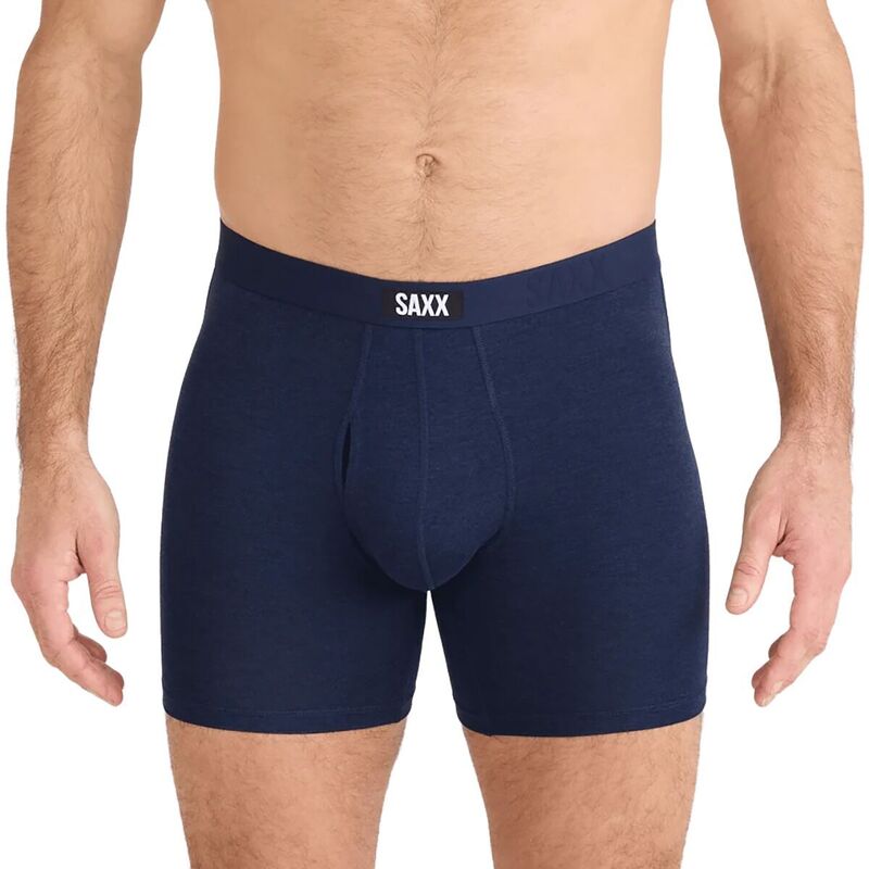 サックス メンズ アンダーウェア ボクサーパンツ SAXX Vibe Xtra Soft Boxer Brief + Fly - Men's Dark Navy Heather ヘザー