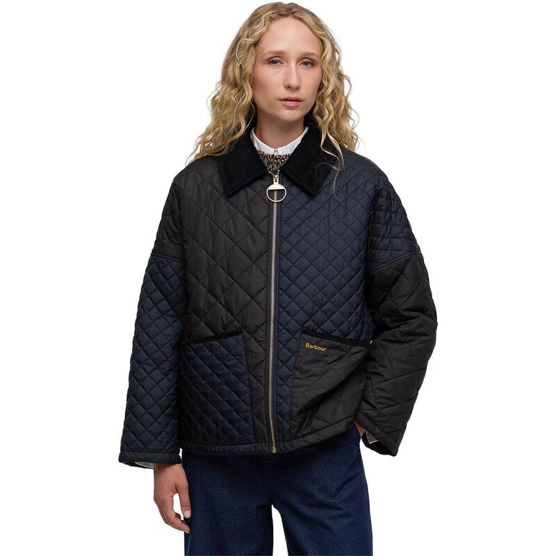 バブアー レディース アウター ジャケット・ブルゾン キルティング Barbour Danby Quilted Jacket - Women's Dark Navy/Black/Dress Tartan ブラック