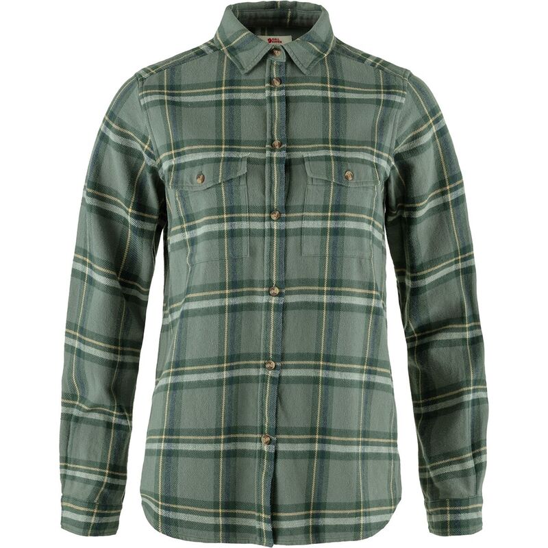 【送料無料】 フェールラーベン レディース シャツ トップス Ovik Heavy Flannel Shirt - Women's Patina Green/Deep Patina