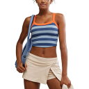 【送料無料】 フリーピープル レディース タンクトップ トップス All Clear Striped Cami - Women's Skyline Comobo