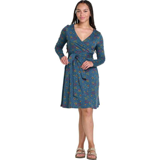 【送料無料】 ドード アンドコー レディース ワンピース トップス Cue Wrap Dress - Women's True Navy Flower Print 【送料無料】 ドード アンドコー レディース ワンピース トップス Cue Wrap Dress - Women's True Navy Flower Print
