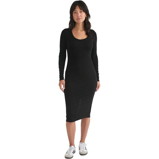 【送料無料】 マリーン レイヤー レディース ワンピース トップス Lexi Rib Long-Sleeve Midi Dress - Women's Black 【送料無料】 マリーン レイヤー レディース ワンピース トップス Lexi Rib Long-Sleeve Midi Dress - Women's Black