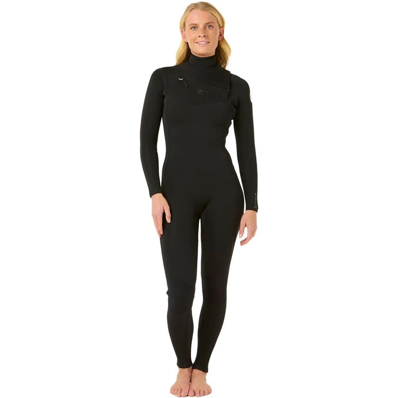 リップカール レディース 水着 上下セット Rip Curl Dawn Patrol 4/3 Chest-Zip Full Wetsuit - Women's Black ブラック