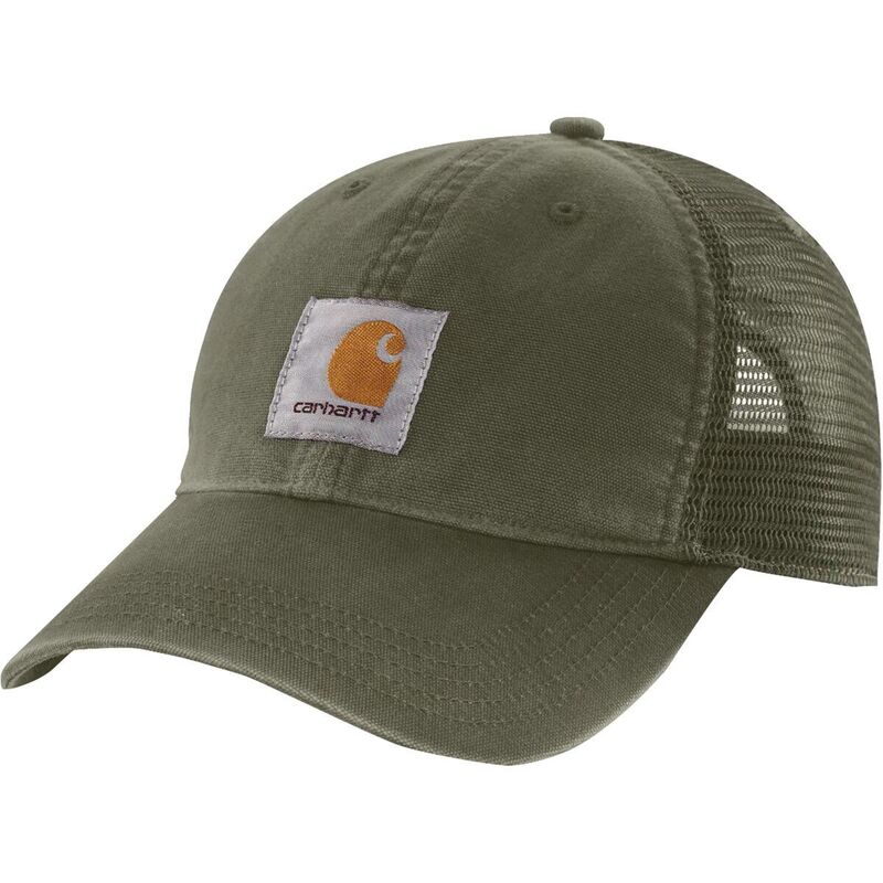 カーハート メンズ アクセサリー 帽子 メッシュ キャップ Carhartt Canvas Mesh-Back Cap Basil(4.0)