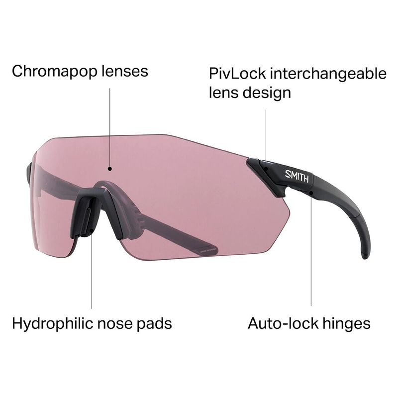 スミス レディース サングラス・アイウェア アクセサリー Reverb ChromaPop Sunglasses Matte Black/ChromaPop Black 3
