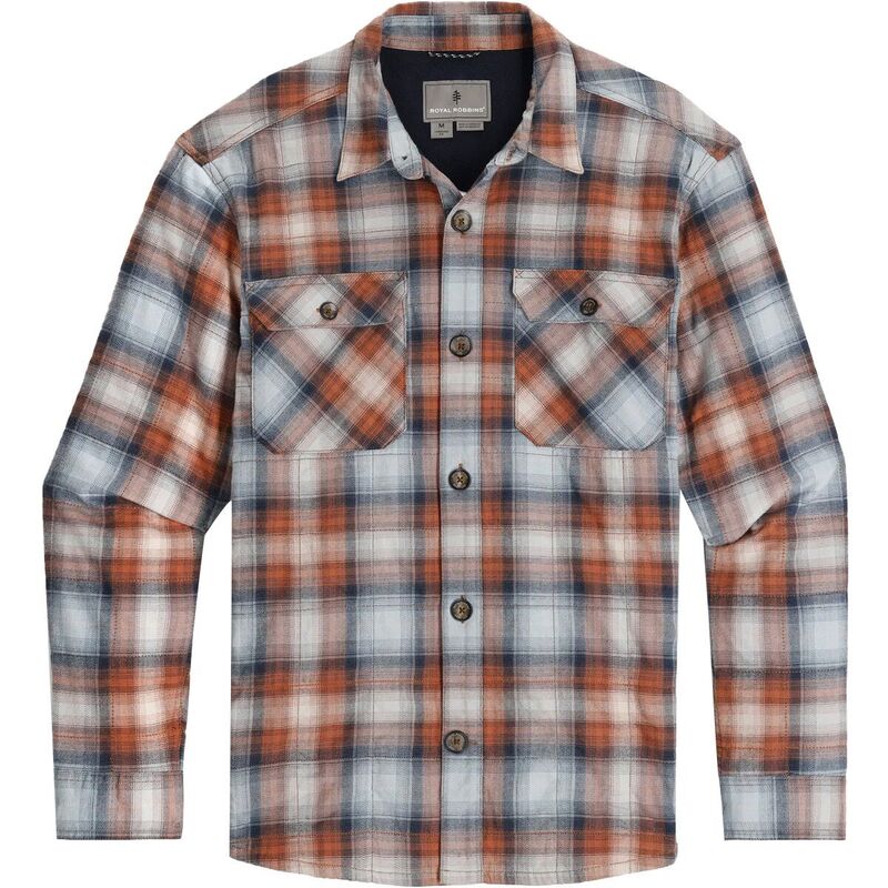 ロイヤルロビンズ メンズ トップス シャツ キャップ Royal Robbinsnowcap Lined Flannel Shirt - Men'steel Blue Tioga Pld ブルー
