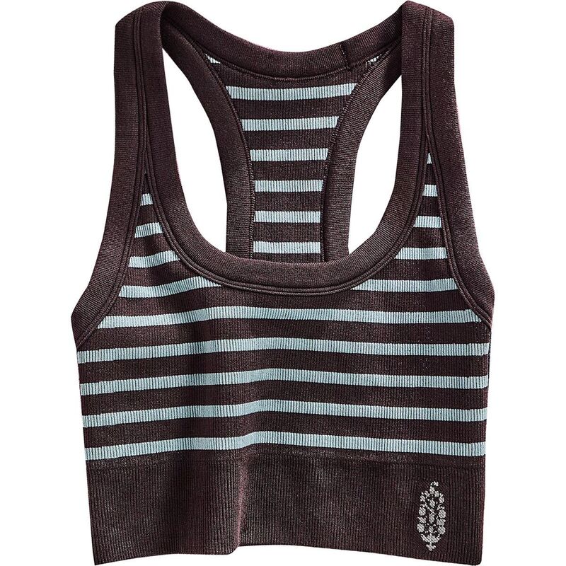 フリーピープル レディース アンダーウェア ブラジャー FP Movement Go To Striped Bra - Women 039 s Chocolate Combo チョコレート