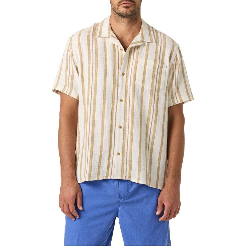 オニール メンズ トップス シャツ 半袖 O'Neill OG Stripe Short-Sleeve Woven Shi...