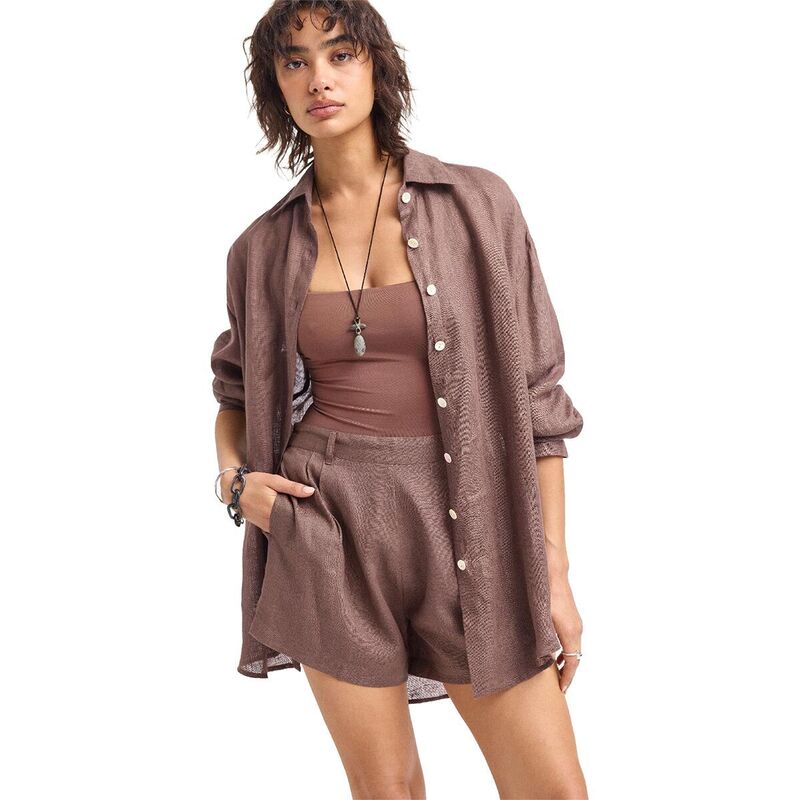 ビタミン A レディース トップス Tシャツ Vitamin A Playa Boyfriend Shirt - Women's Mocha Brn モカ