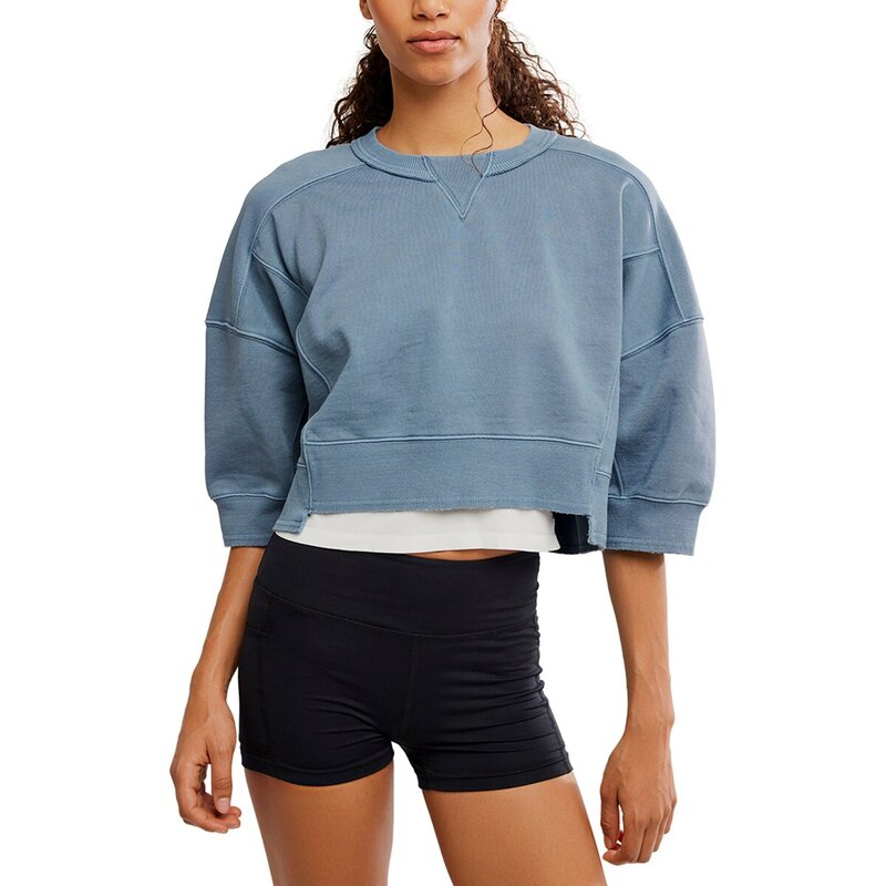 フリーピープル レディース アウター パーカー・スウェット 半袖 FP Movement Short-Sleeve Intercept Pullover - Women's Riptide