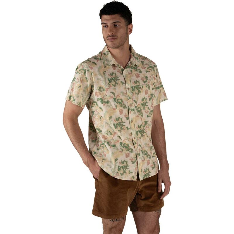 センデロプロビジョンズ メンズ トップス シャツ 半袖 Sendero Provisions Co. City Slicker Button Up Short-Sleeve Shirt - Men's Alondra/Cream/Green クリーム