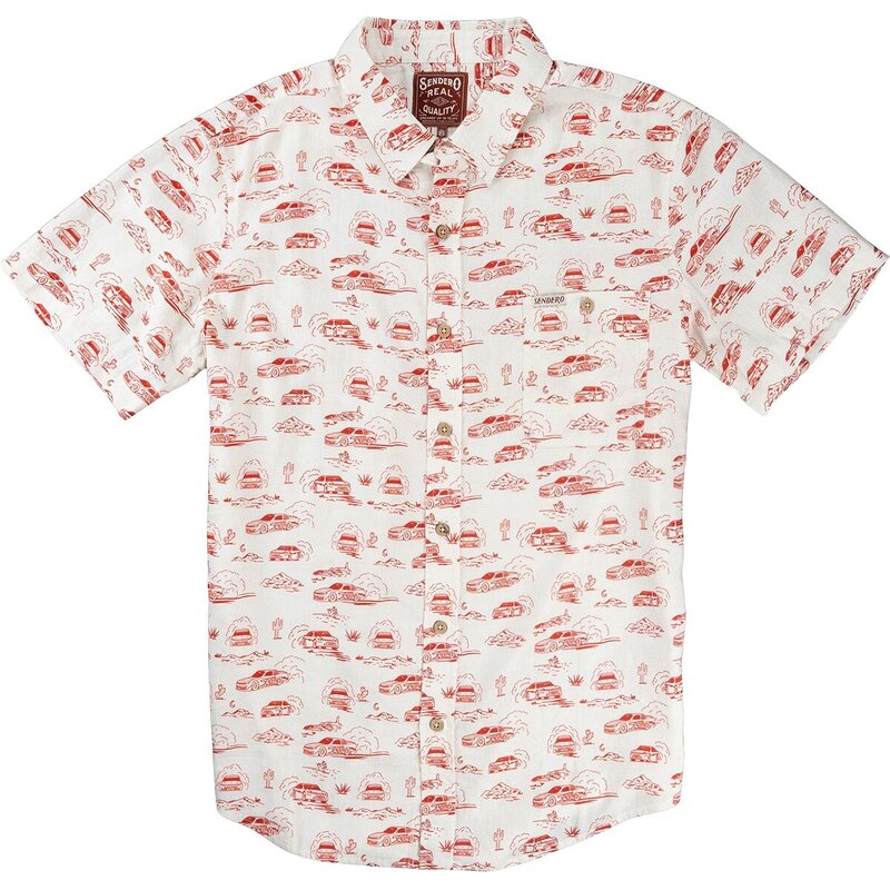 センデロプロビジョンズ メンズ トップス シャツ 半袖 Sendero Provisions Co. City Slicker Button Up Short-Sleeve Shirt - Men's Desert Rose/Charcoal チャコール