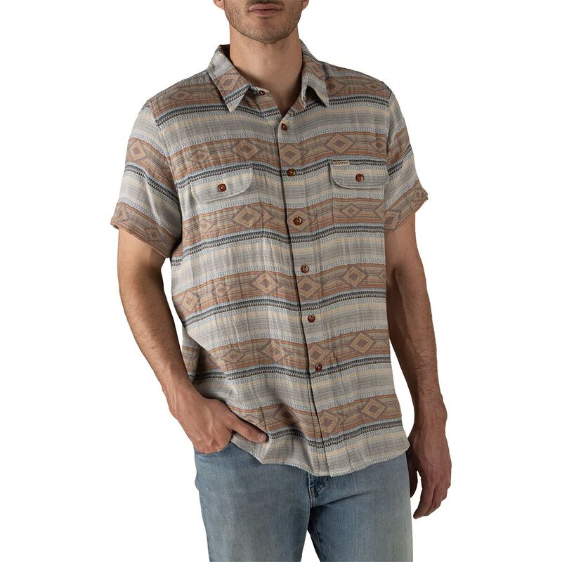 センデロプロビジョンズ メンズ トップス シャツ 半袖 Sendero Provisions Co. Boquillashort-Sleeve Shirt - Men'sonoita Stripe/Brown/Blue ブルー