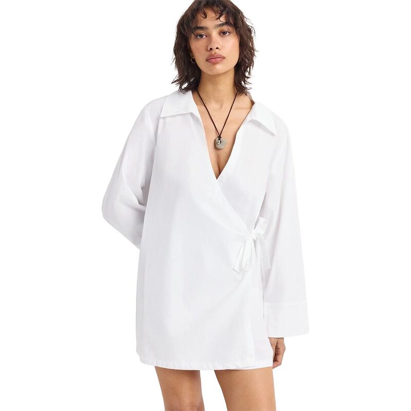 ビタミン A レディース トップス ワンピース Vitamin A Elodie Wrap Dress - Women's White ホワイト