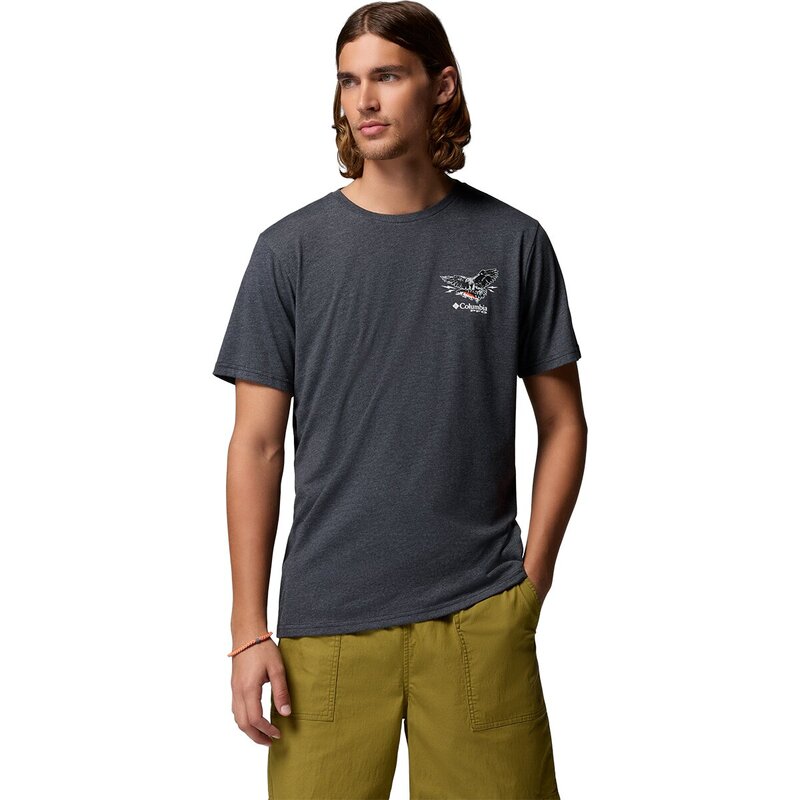 コロンビア メンズ トップス Tシャツ 半袖 Columbia PFG Lure Lineup Short-Sleeve Shirt - Men's Black Heather ブラック