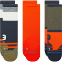【送料無料】 スタンス メンズ 靴下 アンダーウェア Route Medium Performance Crew Sock - 3-Pack Navy