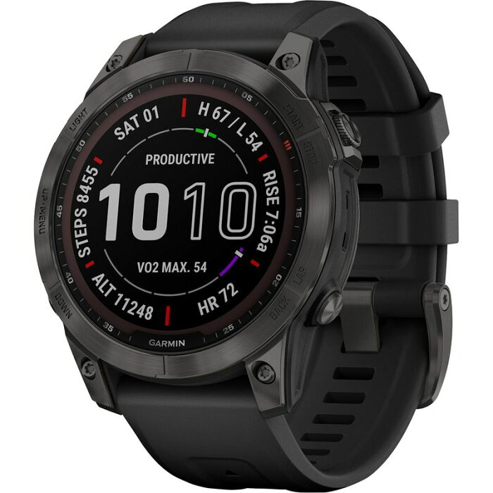 ガーミン レディース 腕時計 アクセサリー fenix 7 Sapphire Solar Smartwatch Carbon Gray