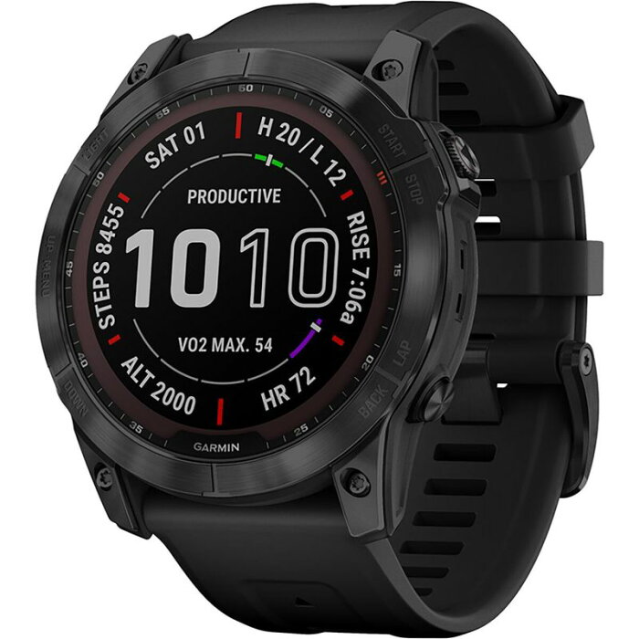 ガーミン レディース 腕時計 アクセサリー fenix 7X Sapphire Solar Smartwatch Black/Black Band