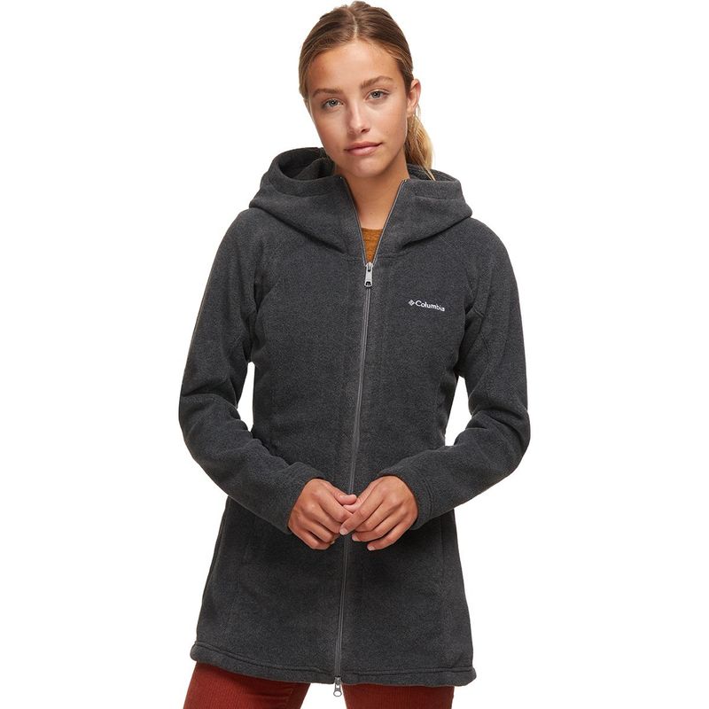 コロンビア レディース ジャケット・ブルゾン アウター Benton Springs II Long Hooded Fleece Jacket - Women's Charcoal Heather