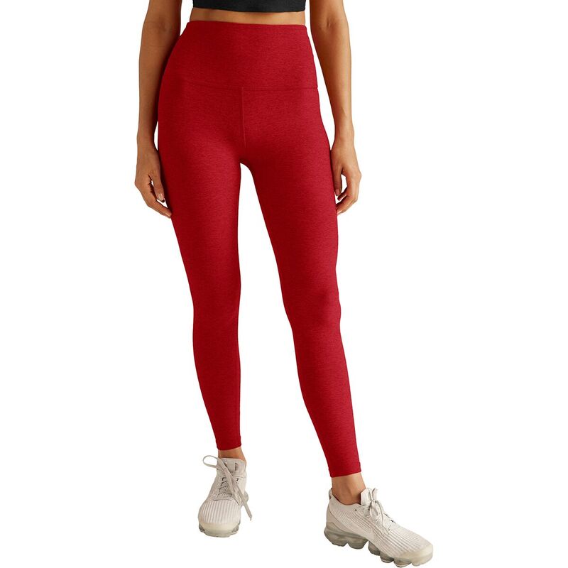 【送料無料】 ビヨンドヨガ レディース カジュアルパンツ ボトムス High Wasted Print Midi Legging - Women's Ruby Red Heather