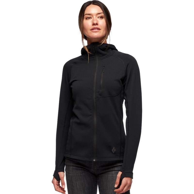 ブラックダイヤモンド レディース ジャケット・ブルゾン アウター Coefficient Fleece Hooded Jacket - Women's Black