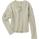 【送料無料】 フリーピープル レディース ニット・セーター アウター Washed Cable V-Neck Sweater - Women's Optic W...