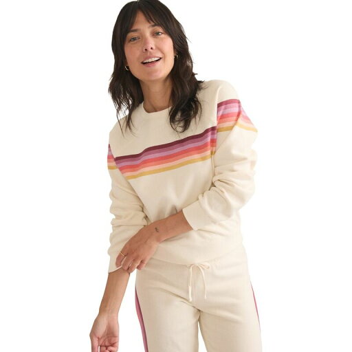 【送料無料】 マリーン レイヤー レディース パーカー・スウェット アウター Anytime Sweatshirt - Women's Antique White Stripe 【送料無料】 マリーン レイヤー レディース パーカー・スウェット アウター Anytime Sweatshirt - Women's Antique White Stripe