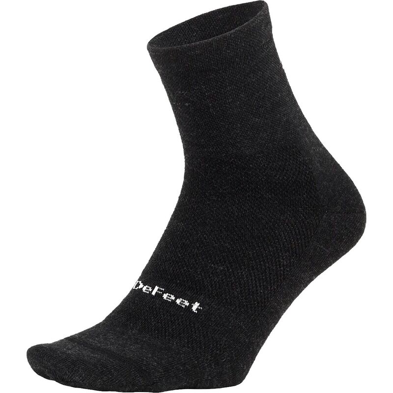 ディフィート メンズ アンダーウェア 靴下 ウール ロゴ DeFeet Wooleator Pro 3in D-Logo Sock Charcoa..