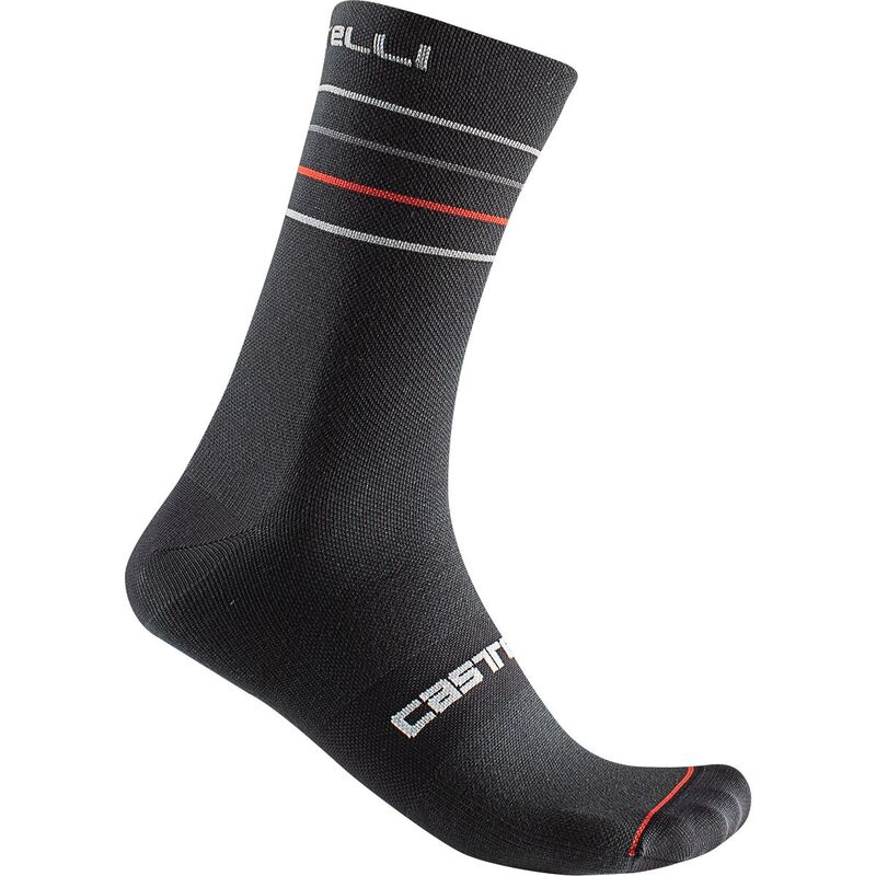 ̵ ƥ    Endurance 15 Sock Black/Silver Gray/Red