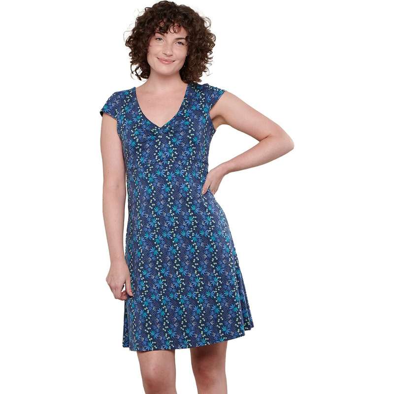  ドード アンドコー レディース ワンピース トップス Rosemarie Dress - Women's True Navy Palm Print