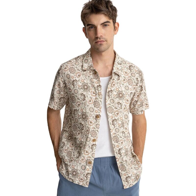 【送料無料】 リズム メンズ シャツ トップス Raya Paisley Short-Sleeve Shirt - Men's Natural