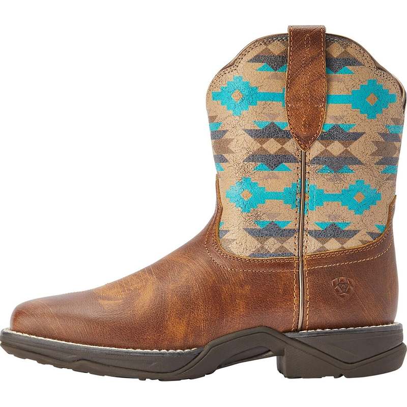 【送料無料】 アリアト レディース ブーツ・レインブーツ シューズ Anthem Shortie Savanna Western Boot - Women's Dry Taupe/Turquoise Aztec