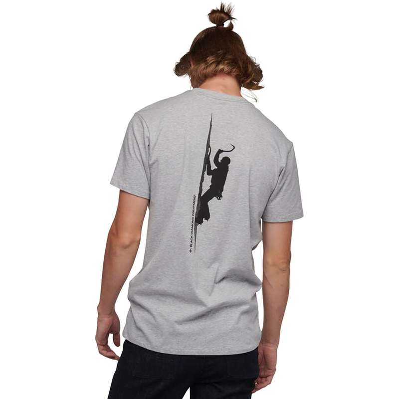 【送料無料】 ブラックダイヤモンド メンズ Tシャツ トップス Ice Climber T-Shirt - Men's Nickel Heather